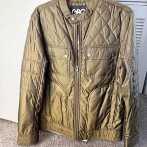GBG Los Angeles Olive Quilted Military Jacket